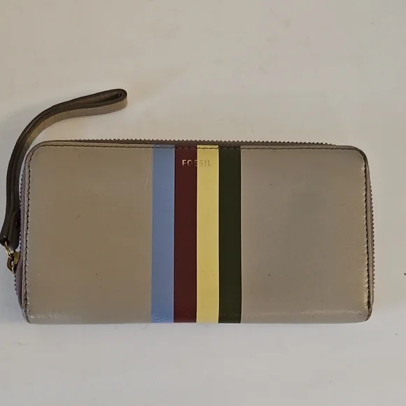 Fossil Beige Wallet with Colorful Stripes - Picture 4 of 16